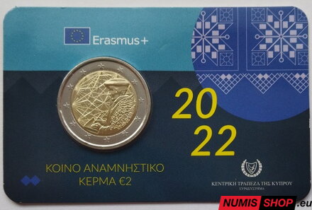 Cyprus 2 euro 2022 - Erasmus - COIN CARD