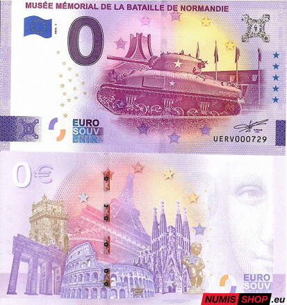 Francúzsko - 0 euro souvenir - Musée Mémorial de la bataille de Normandie