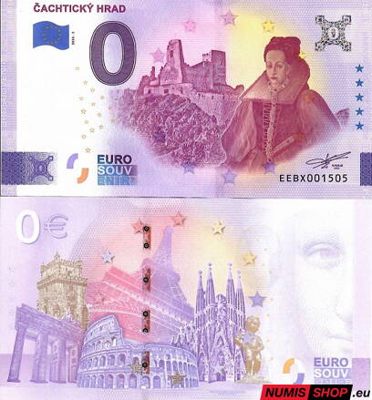 Slovensko - 0 euro souvenir - Čachtický hrad 2024