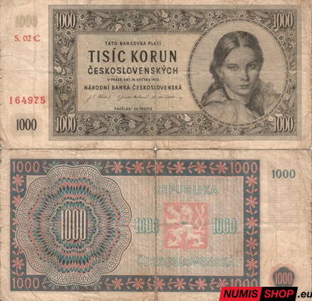 1000 Kčs - 1945 - séria C