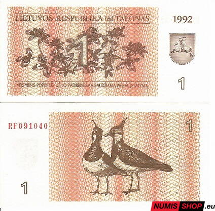 Litva - 1 talonas - 1992 - UNC