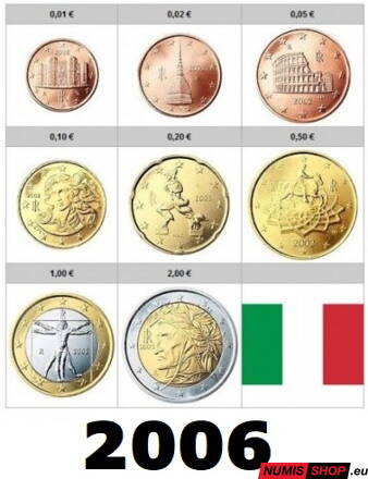 Sada Taliansko 2006 - 1 cent - 2 euro - UNC 